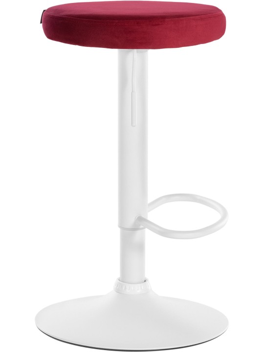 Juego de 2 taburetes de bar Ponte terciopelo, rojo