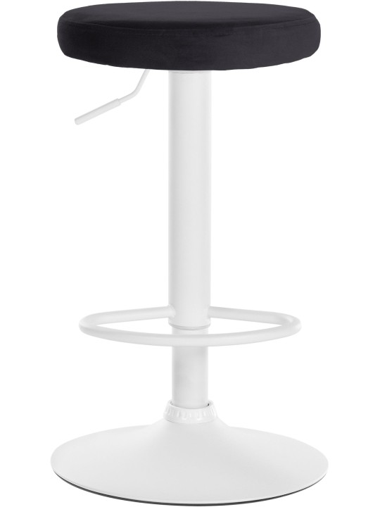 Juego de 2 taburetes de bar Ponte terciopelo, negro Juego de 2 taburetes de bar Ponte terciopelo, negro