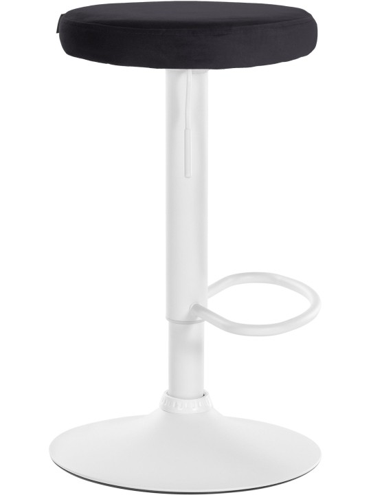 Juego de 2 taburetes de bar Ponte terciopelo, negro Juego de 2 taburetes de bar Ponte terciopelo, negro