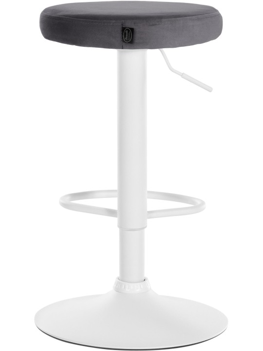 Juego de 2 taburetes de bar Ponte terciopelo, gris oscuro Juego de 2 taburetes de bar Ponte terciopelo, gris oscuro
