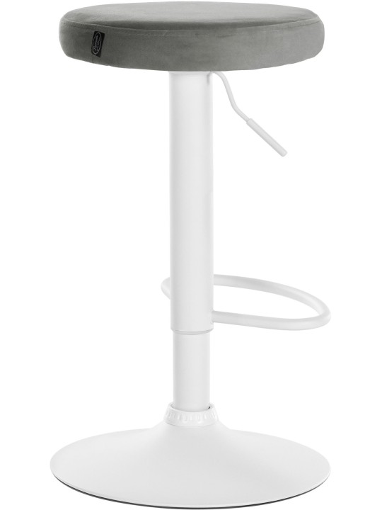 Juego de 2 taburetes de bar Ponte terciopelo, gris