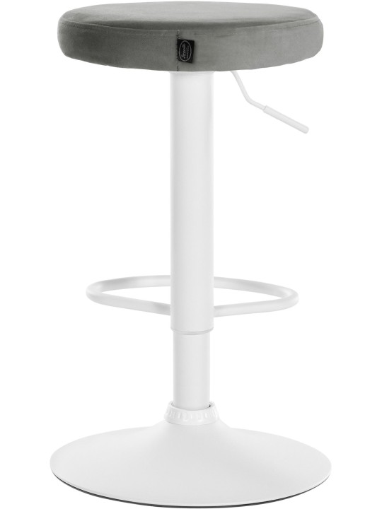 Juego de 2 taburetes de bar Ponte terciopelo, gris