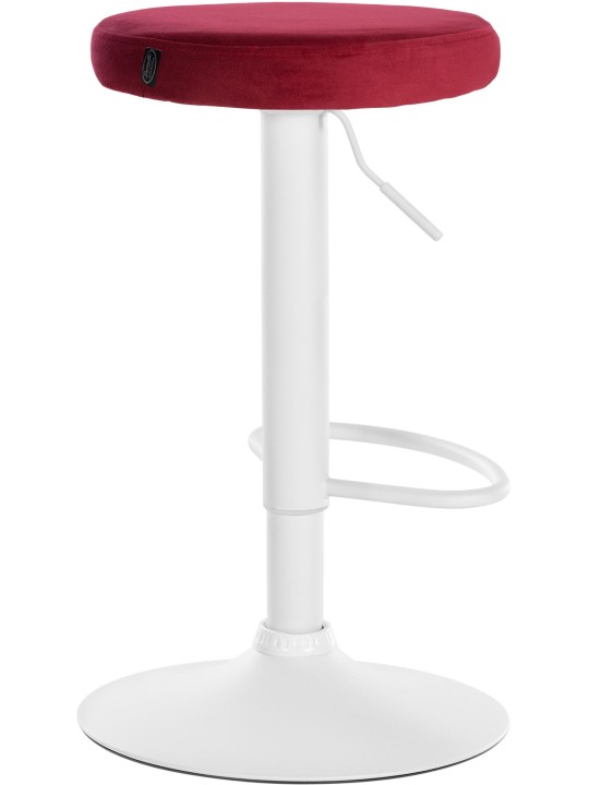 Juego de 2 taburetes de bar Ponte terciopelo, rojo