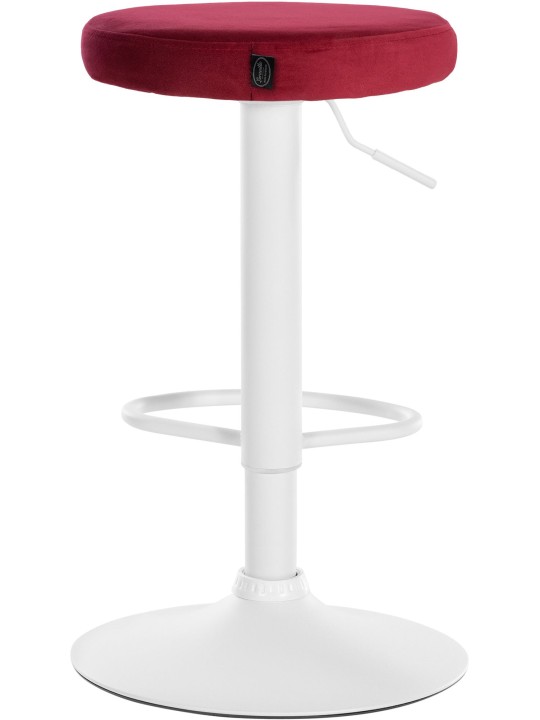Juego de 2 taburetes de bar Ponte terciopelo, rojo