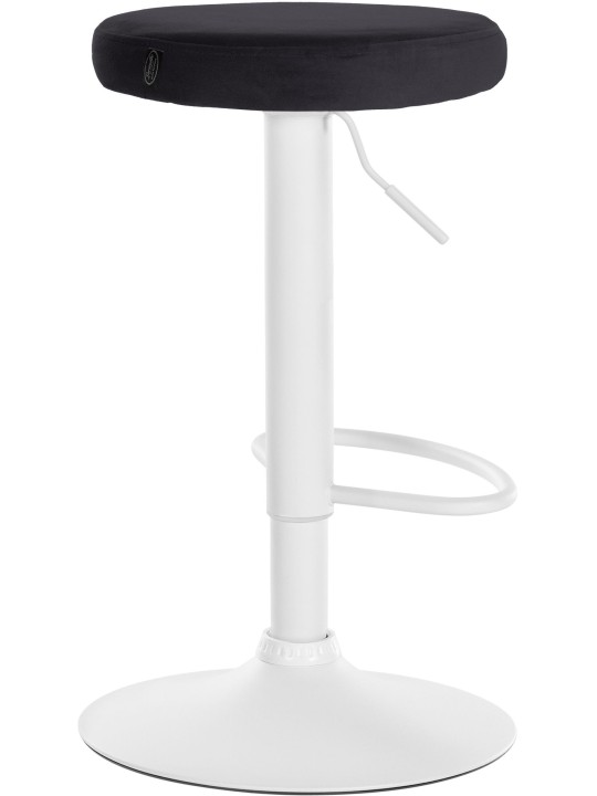 Juego de 2 taburetes de bar Ponte terciopelo, negro Juego de 2 taburetes de bar Ponte terciopelo, negro