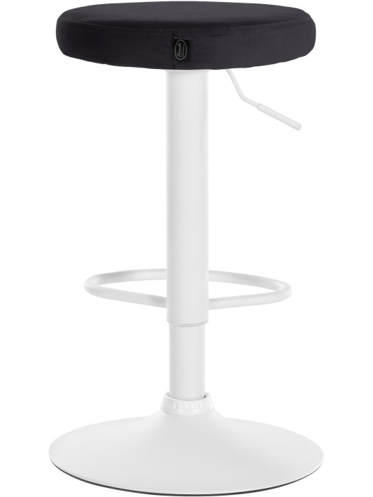Juego de 2 taburetes de bar Ponte terciopelo, negro Juego de 2 taburetes de bar Ponte terciopelo, negro