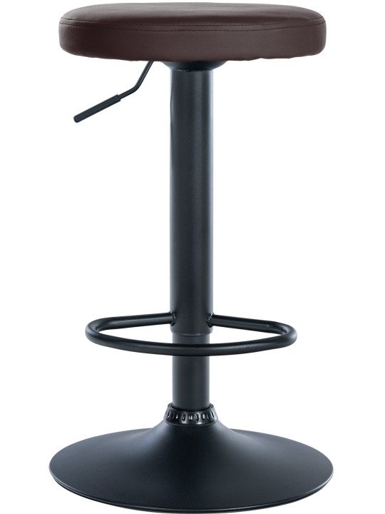 Juego de 2 taburetes de bar Ponte piel sintética, marrón Juego de 2 taburetes de bar Ponte piel sintética, marrón