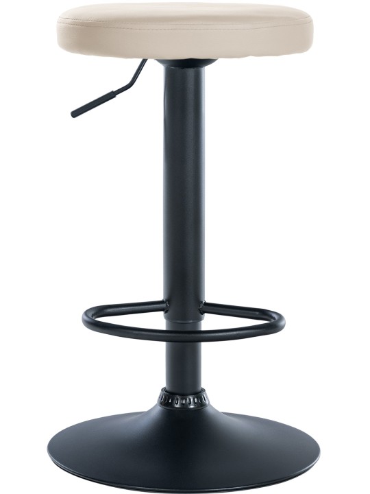 Juego de 2 taburetes de bar Ponte piel sintética, crema Juego de 2 taburetes de bar Ponte piel sintética, crema