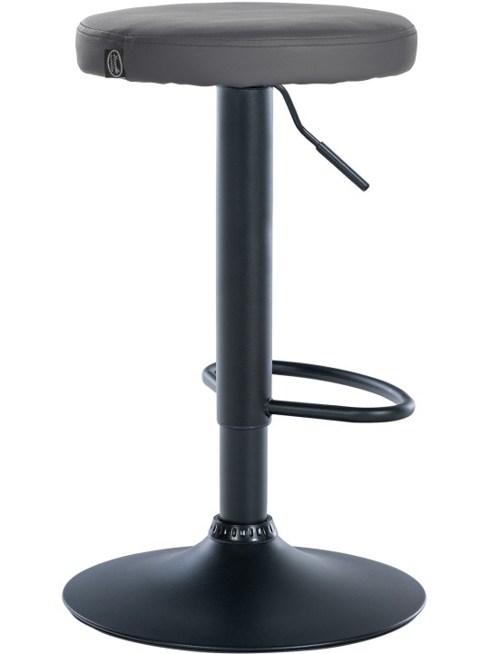 Juego de 2 taburetes de bar Ponte piel sintética, gris Juego de 2 taburetes de bar Ponte piel sintética, gris