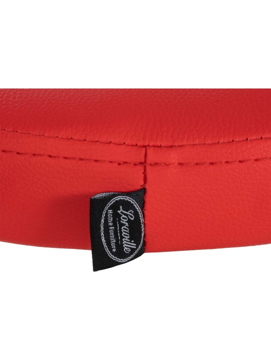 Juego de 2 taburetes de bar Ponte piel sintética, rojo Juego de 2 taburetes de bar Ponte piel sintética, rojo