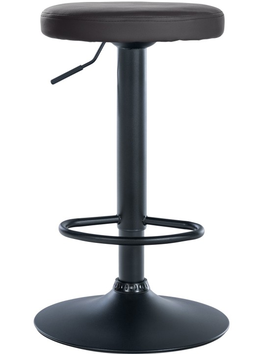 Juego de 2 taburetes de bar Ponte piel sintética, negro Juego de 2 taburetes de bar Ponte piel sintética, negro