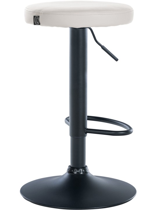 Juego de 2 taburetes de bar Ponte de piel sintética., blanco Juego de 2 taburetes de bar Ponte de piel sintética., blanco