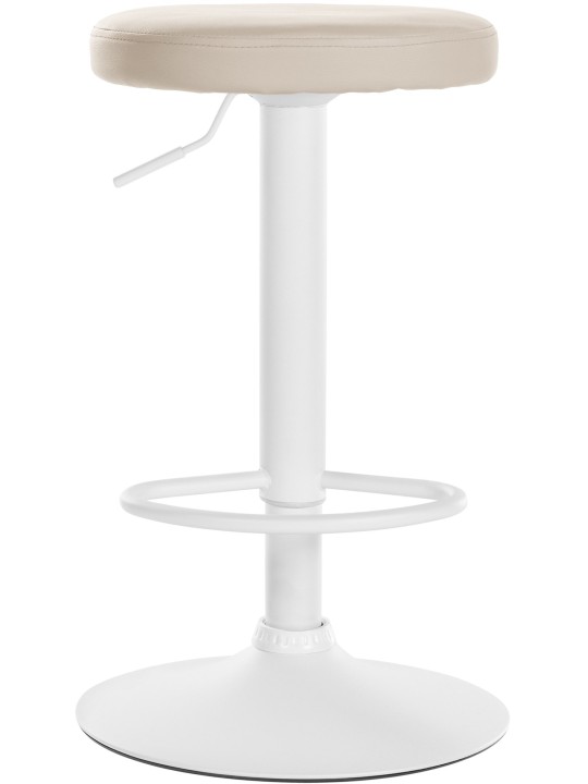 Juego de 2 taburetes de bar Ponte piel sintética, crema Juego de 2 taburetes de bar Ponte piel sintética, crema