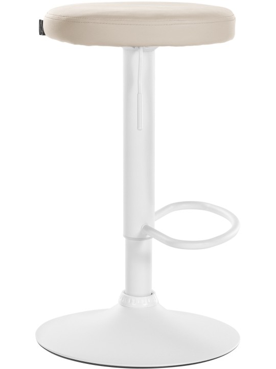 Juego de 2 taburetes de bar Ponte piel sintética, crema Juego de 2 taburetes de bar Ponte piel sintética, crema