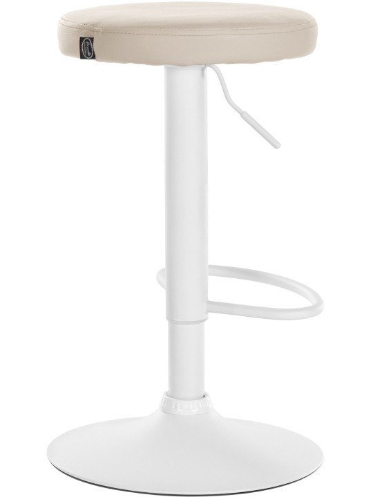 Juego de 2 taburetes de bar Ponte piel sintética, crema Juego de 2 taburetes de bar Ponte piel sintética, crema