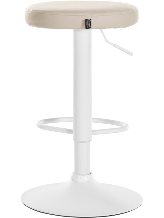 Juego de 2 taburetes de bar Ponte piel sintética, crema Juego de 2 taburetes de bar Ponte piel sintética, crema