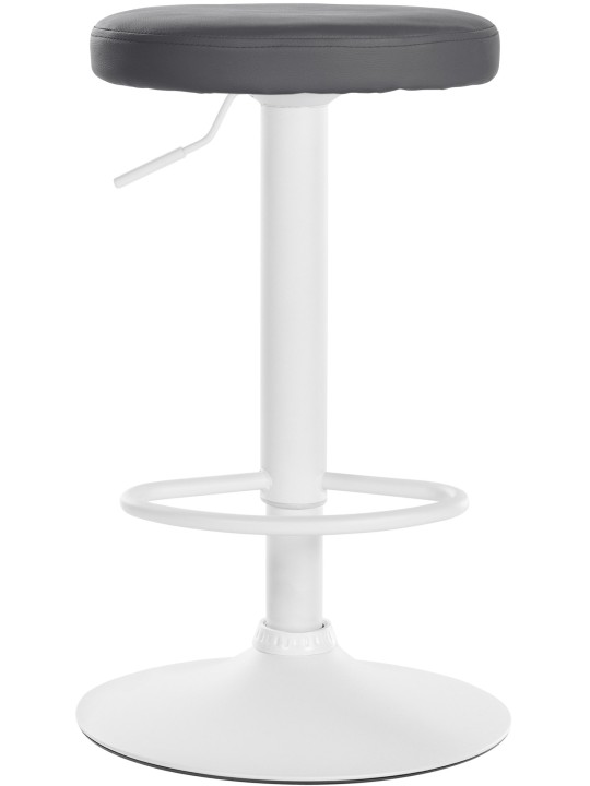Juego de 2 taburetes de bar Ponte piel sintética, gris Juego de 2 taburetes de bar Ponte piel sintética, gris