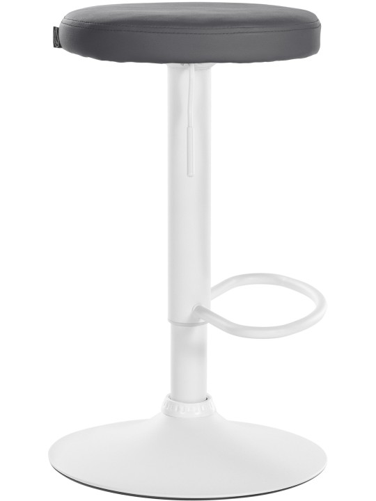 Juego de 2 taburetes de bar Ponte piel sintética, gris Juego de 2 taburetes de bar Ponte piel sintética, gris