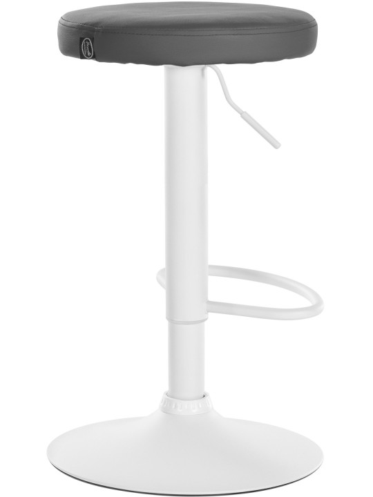 Juego de 2 taburetes de bar Ponte piel sintética, gris Juego de 2 taburetes de bar Ponte piel sintética, gris