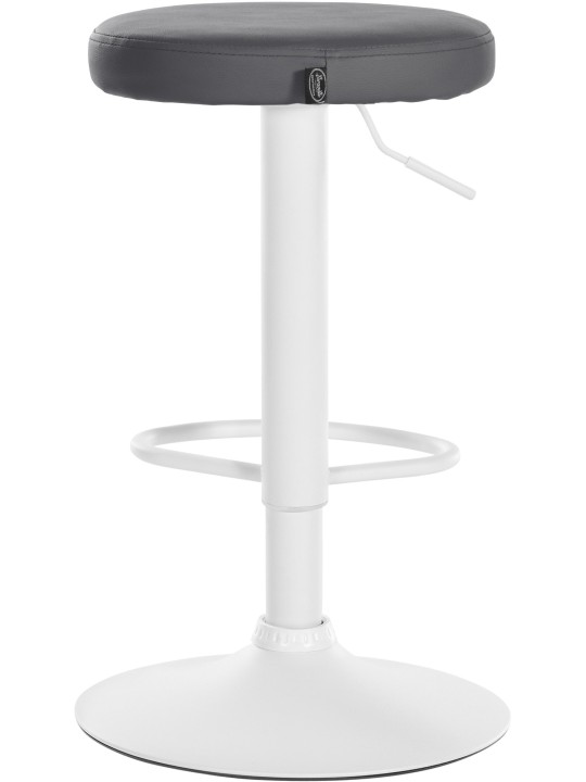 Juego de 2 taburetes de bar Ponte piel sintética, gris Juego de 2 taburetes de bar Ponte piel sintética, gris
