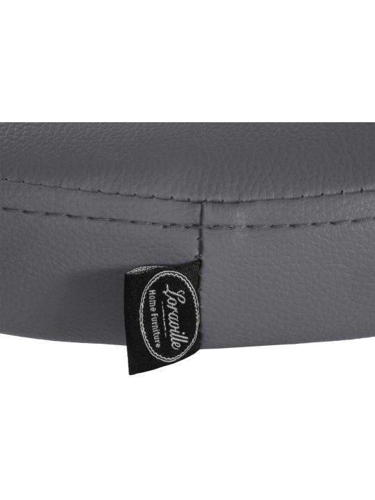 Juego de 2 taburetes de bar Ponte piel sintética, gris Juego de 2 taburetes de bar Ponte piel sintética, gris