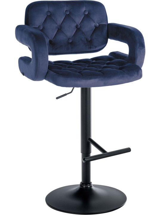 Taburete de bar Dublin terciopelo, azul
