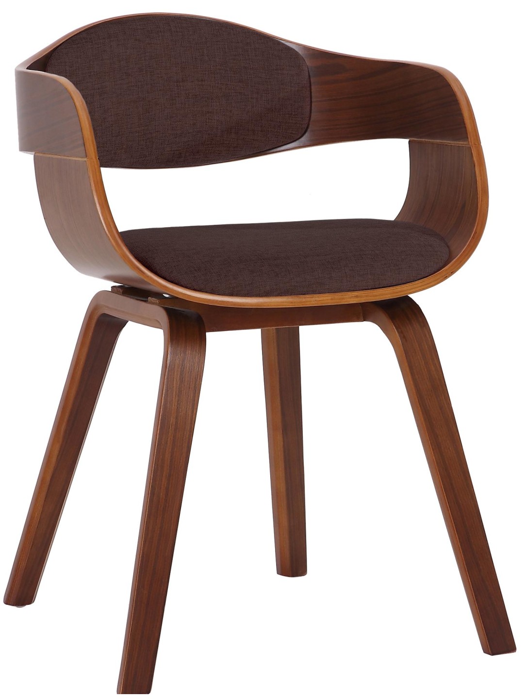 Silla de visita tela Kingston, nogal/marrón