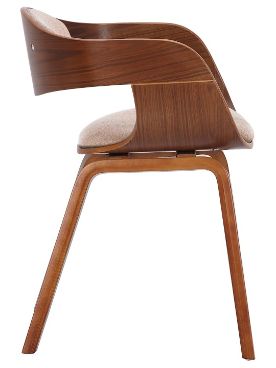 Silla de visita tela Kingston, nogal/crema Silla de visita tela Kingston, nogal/crema