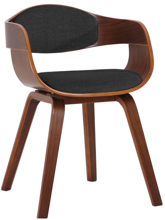 Silla de visita tela Kingston, nogal/gris oscuro Silla de visita tela Kingston, nogal/gris oscuro