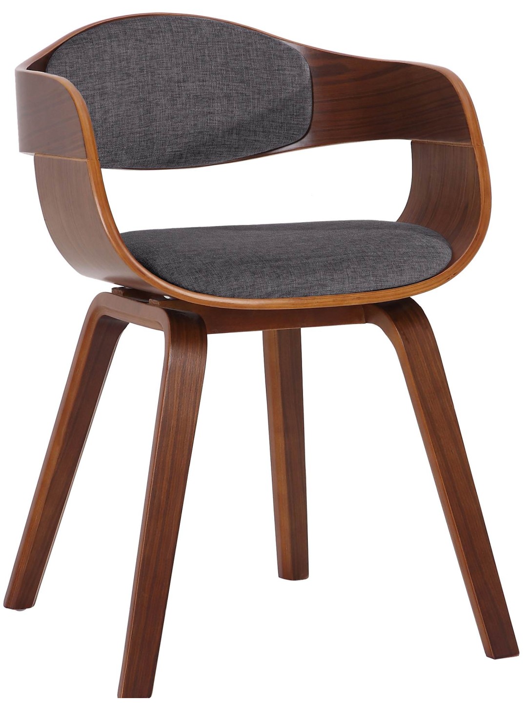 Silla de visita tela Kingston, nogal/gris claro