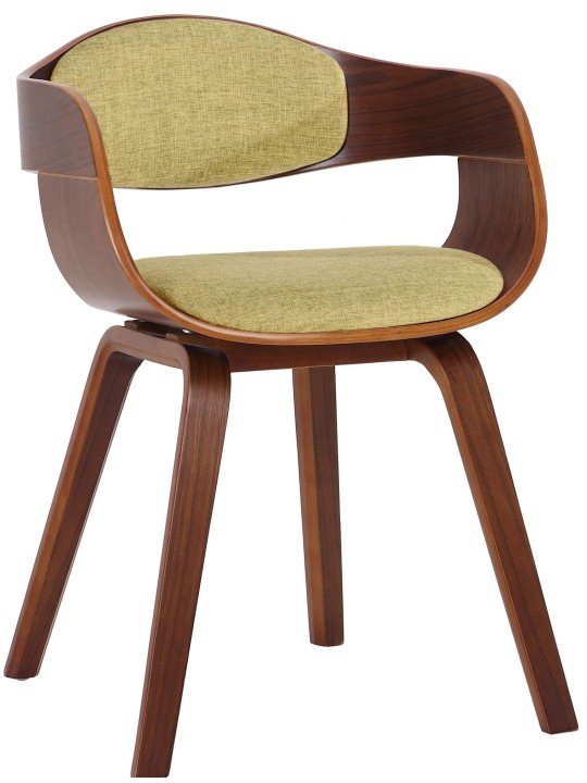 Silla de visita tela Kingston, nogal/verde claro Silla de visita tela Kingston, nogal/verde claro