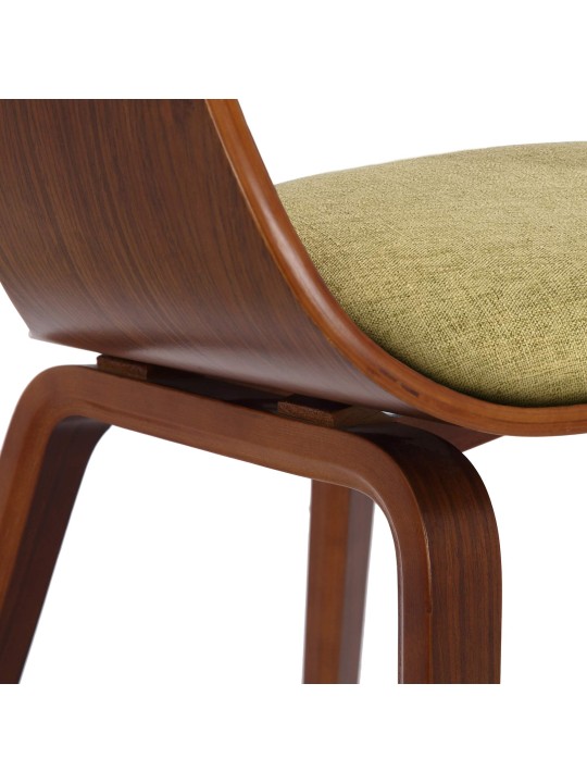 Silla de visita tela Kingston, nogal/verde claro Silla de visita tela Kingston, nogal/verde claro