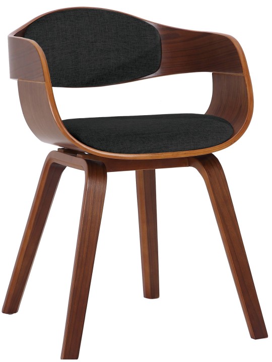 Silla de visita tela Kingston, nogal/negro Silla de visita tela Kingston, nogal/negro