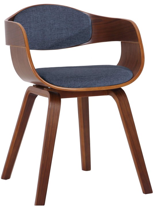 Silla de visita tela Kingston, nogal/azul Silla de visita tela Kingston, nogal/azul