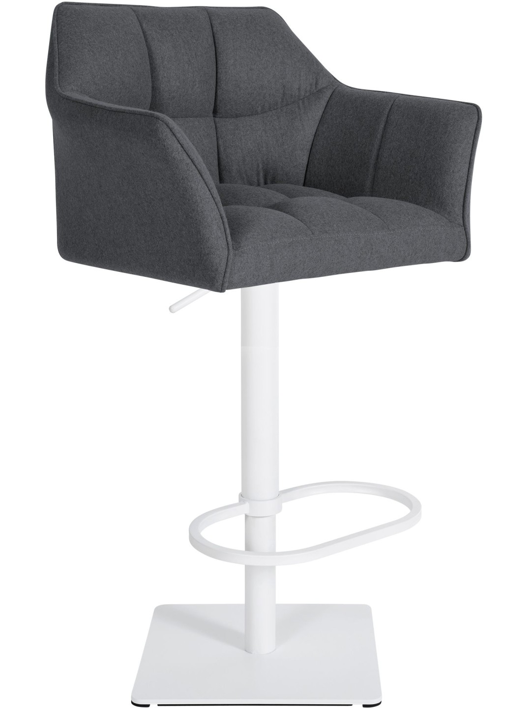 Taburete de bar Damaso W fieltro, gris