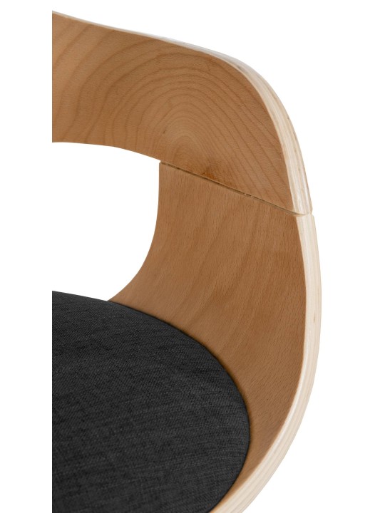 Conjunto de 2 sillas tela Kingston, natural/gris oscuro