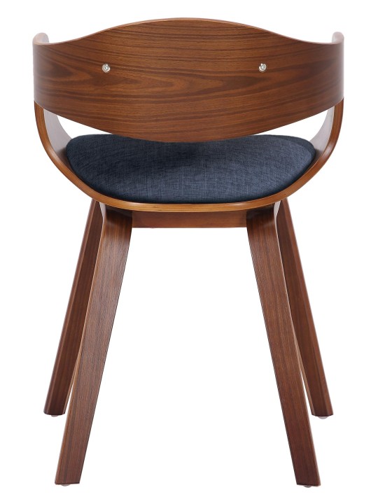 Conjunto de 2 sillas tela Kingston, nogal/azul