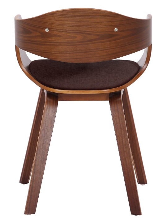 Conjunto de 2 sillas tela Kingston, nogal/marrón