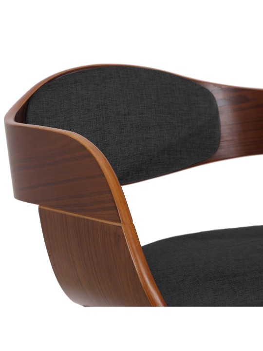 Conjunto de 2 sillas tela Kingston, nogal/gris oscuro