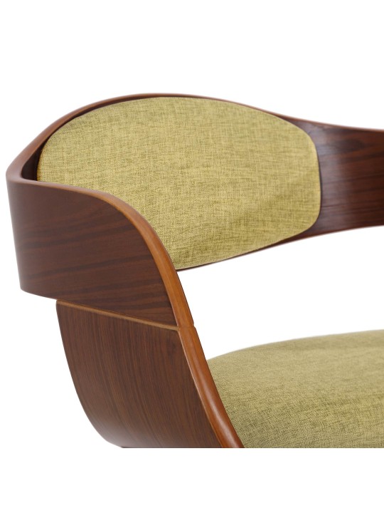 Conjunto de 2 sillas tela Kingston, nogal/verde claro