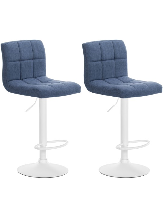 Juego de 2 taburetes de bar tela Calma, azul Juego de 2 taburetes de bar tela Calma, azul