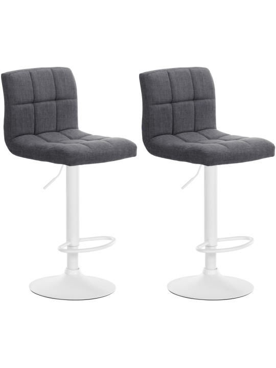 Juego de 2 taburetes de bar tela Calma, gris claro Juego de 2 taburetes de bar tela Calma, gris claro