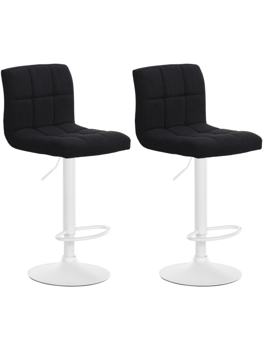 Juego de 2 taburetes de bar tela Calma, negro Juego de 2 taburetes de bar tela Calma, negro