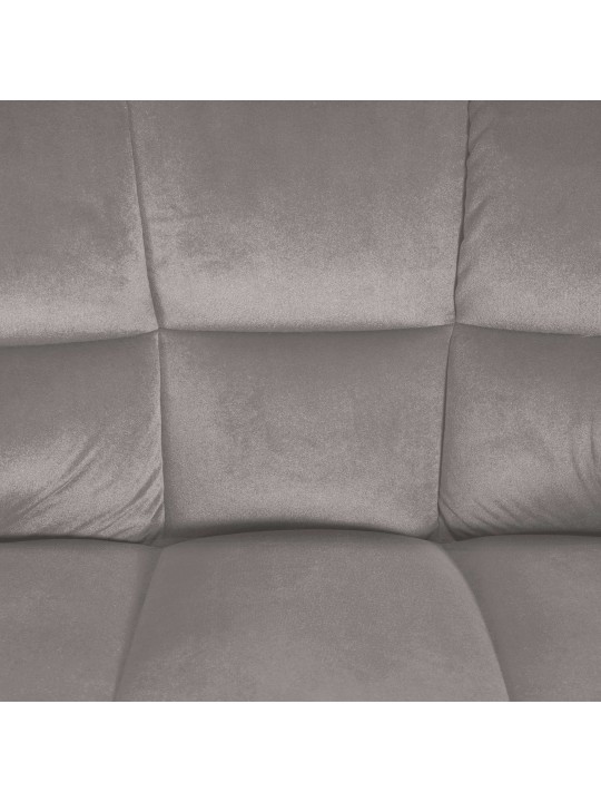 Taburete de bar Damaso W terciopelo, gris