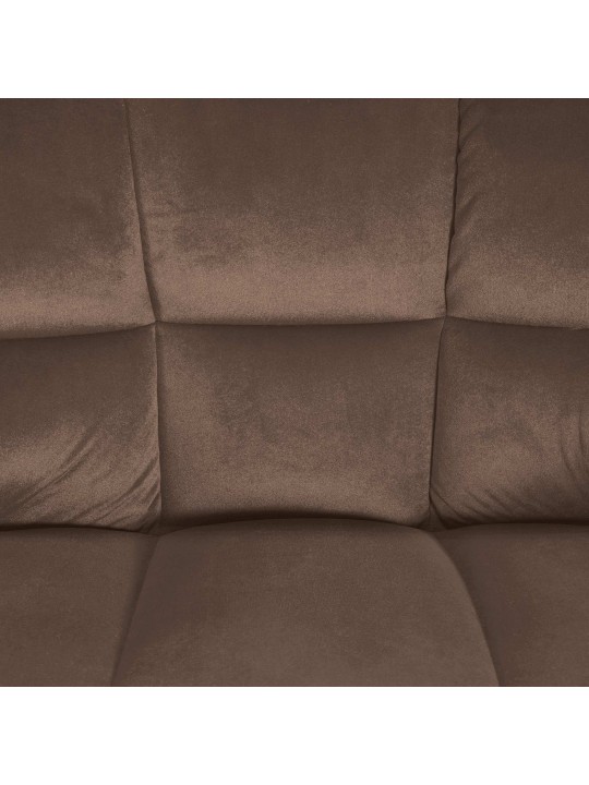 Taburete de bar Damaso B terciopelo con estructura de 4 pies, marrón