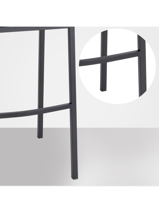 Taburete de bar Damaso B terciopelo con estructura de 4 pies, marrón