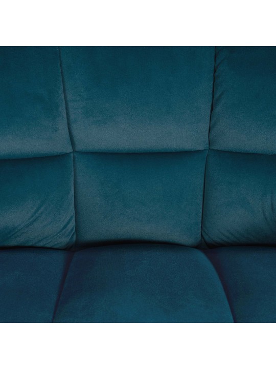 Taburete de bar Damaso B terciopelo con estructura de 4 pies, verde