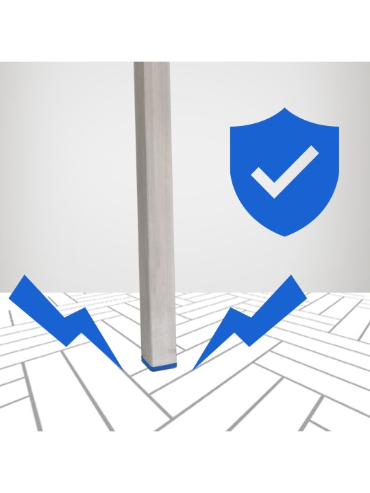 Taburete de bar Damaso E terciopelo con estructura de 4 pies, gris