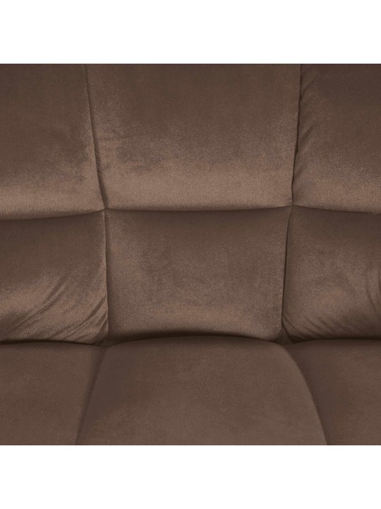 Taburete de bar Damaso E terciopelo con estructura de 4 pies, marrón