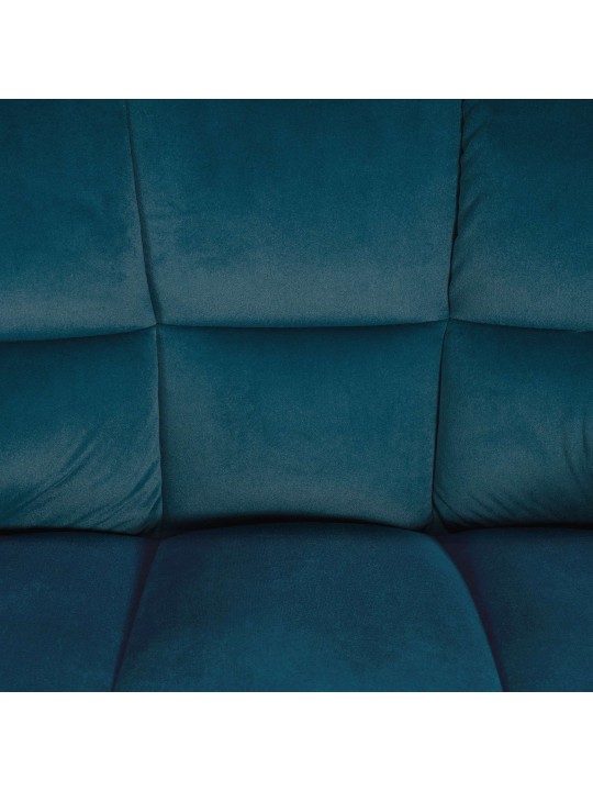 Taburete de bar Damaso E terciopelo con estructura de 4 pies, verde